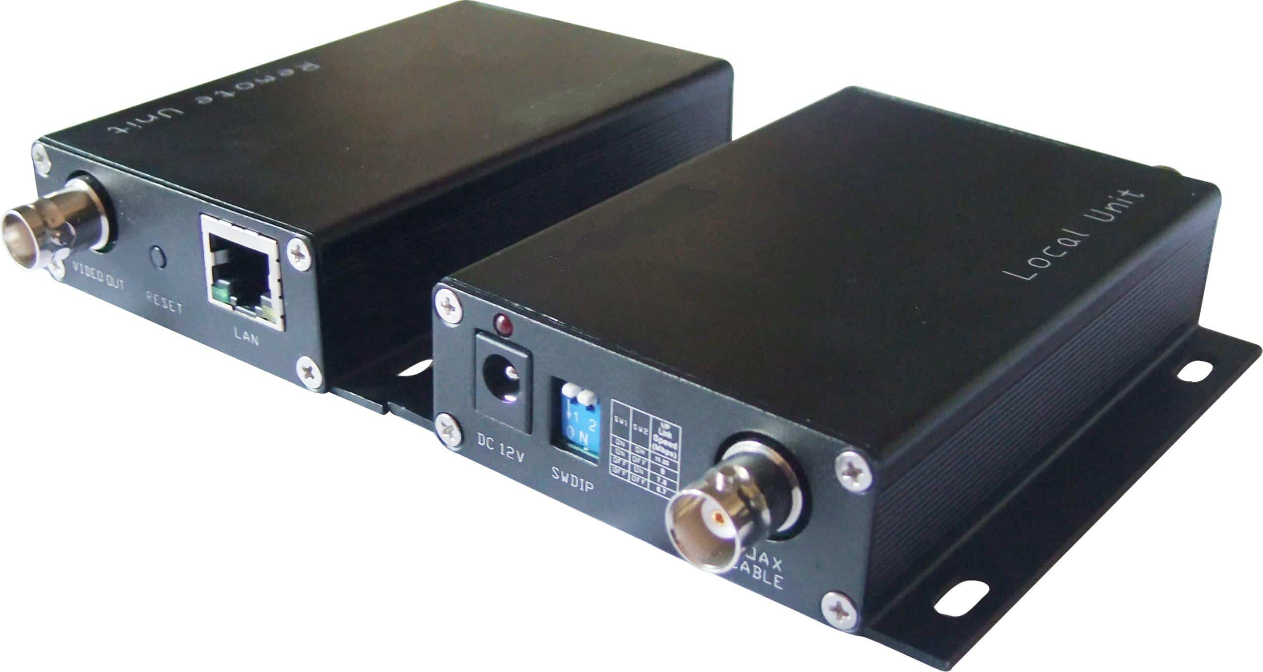 IP (LAN) & Analog over Coax Transceiver Extender Home