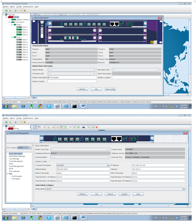 GEPON management system