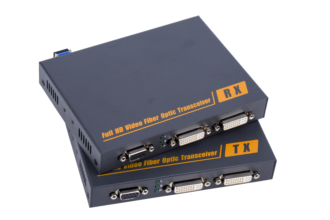 DVI RS-232 over fiber optic extender