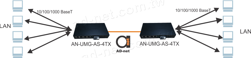  1 x Fiber Port + 2 & 4 x 10/100/1000 UTP port fiber optic media converter