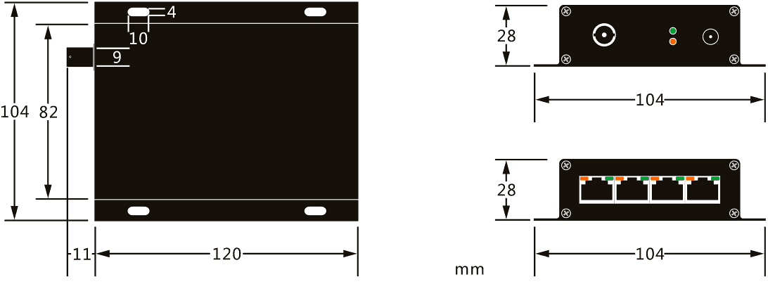 4 port High-Speed Ethernet LAN extender | Home