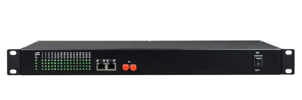 Fiber Switch Rj11 64 ports RJ-11 Phone Voice over Fiber Multiplexer with 2 x Fast ...